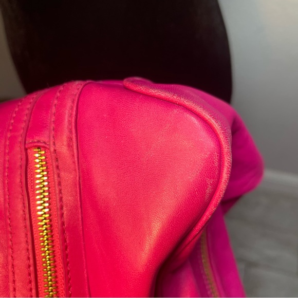 Cynthia Rowley pink Handbag Leather Bowler  Crossbody Adjustable Purse B… - Picture 6 of 13